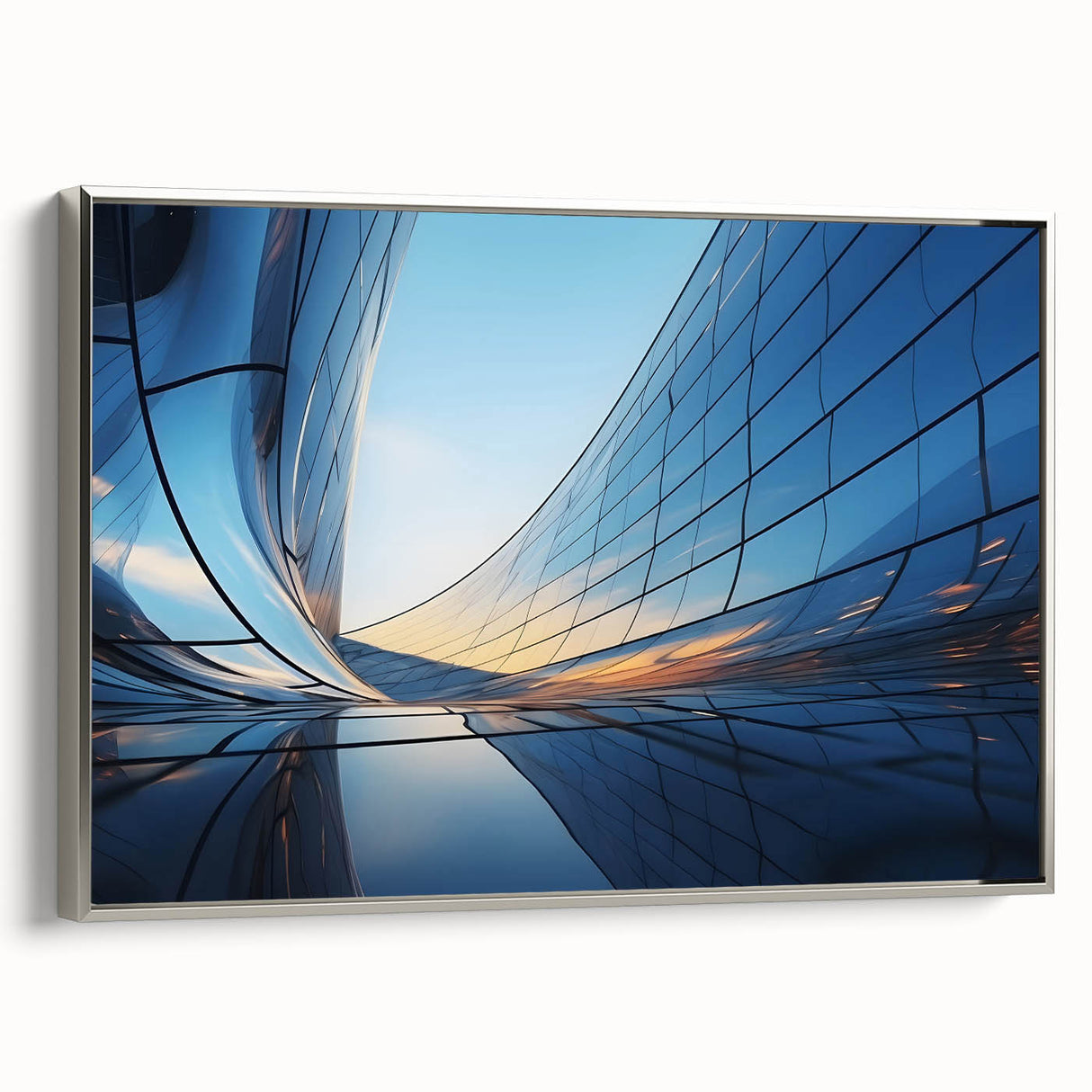 Vintage poster art on framed canvas, featuring a colorful abstract design with black accents, ideal for living room decor.