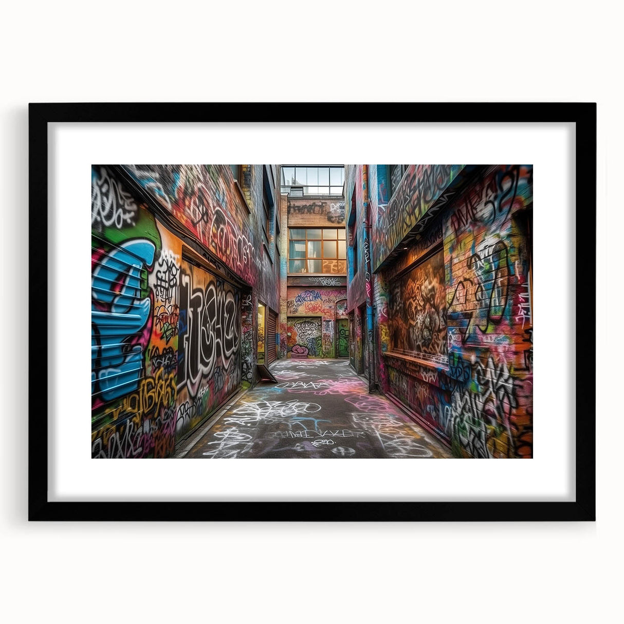Extra large abstract art print featuring textured, colorful swirls on canvas, ideal for living room decor.