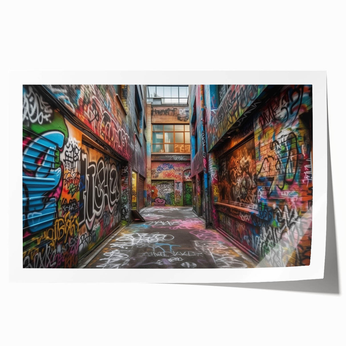 Extra large rolled canvas print of vibrant floral art, ideal for dining room or bathroom wall decor.