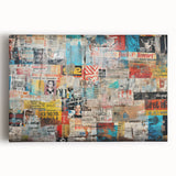 Large black and white abstract art on stretched canvas, featuring fluid shapes, ideal for kitchen wall art.