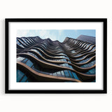 Extra large abstract art print featuring vibrant, colorful textures on a framed canvas, ideal for living room decor.