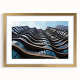 Textured abstract art print in gold and beige tones on a framed canvas, ideal for bedroom art.