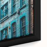 Close-up of textured black wall art on framed canvas, featuring colorful abstract patterns, ideal for living room decor.