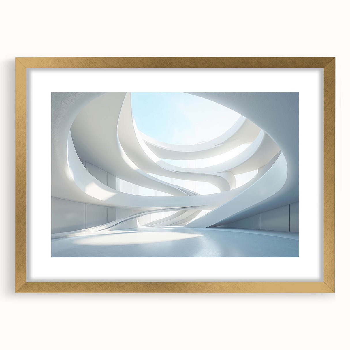 Textured abstract art print in gold and beige tones on a framed canvas, suitable for bedroom decor.