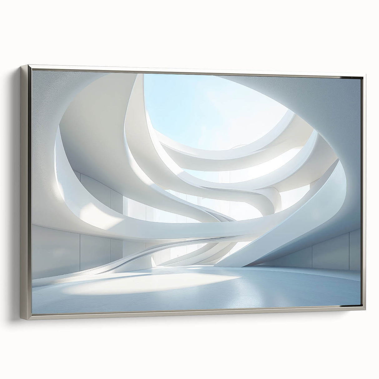 Vintage poster art on framed canvas, featuring vibrant colorful artwork against a black background.