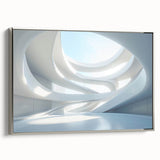 Vintage poster art on framed canvas, featuring vibrant colorful artwork against a black background.