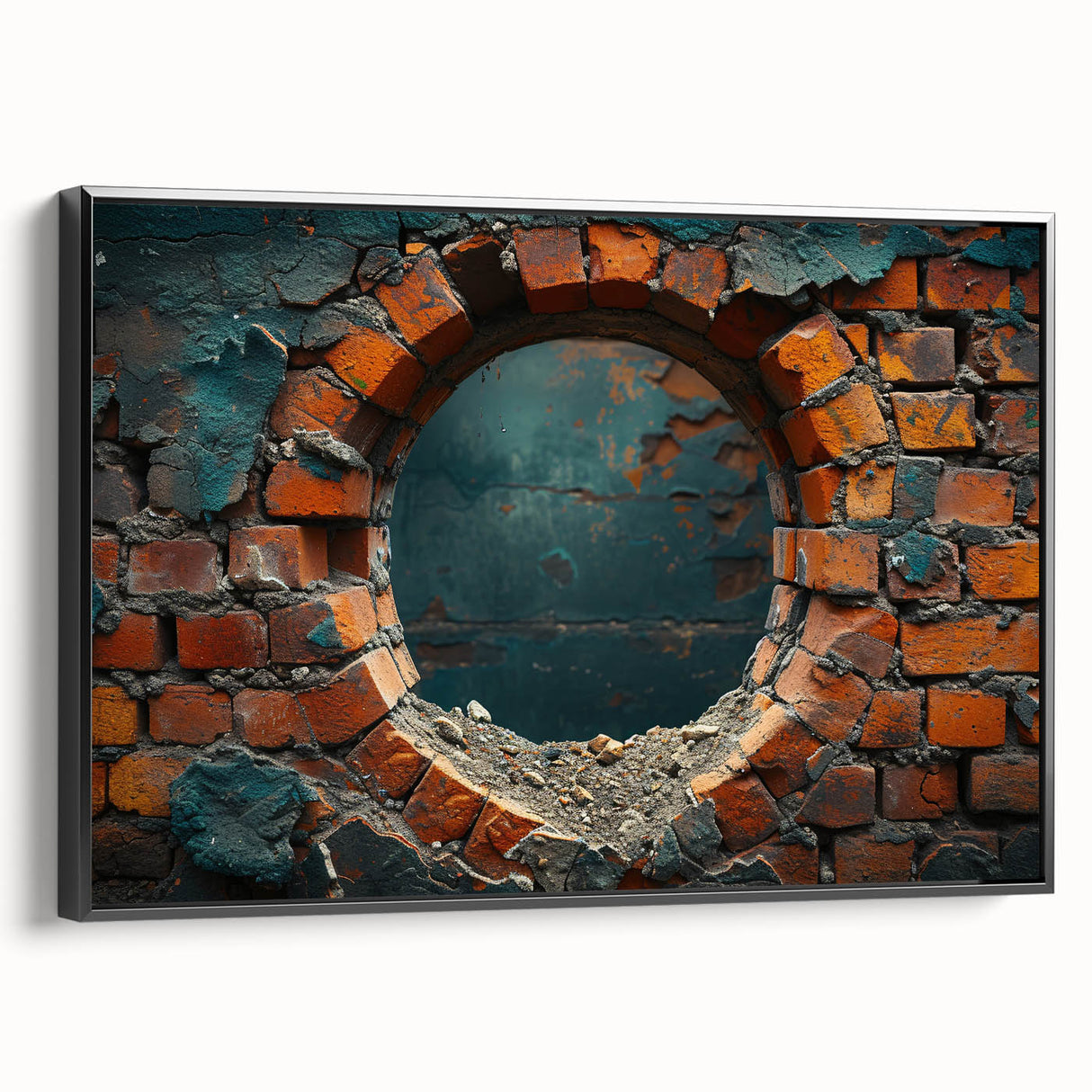 Framed canvas featuring a black and white vintage landscape painting, ideal for bedroom wall decor.