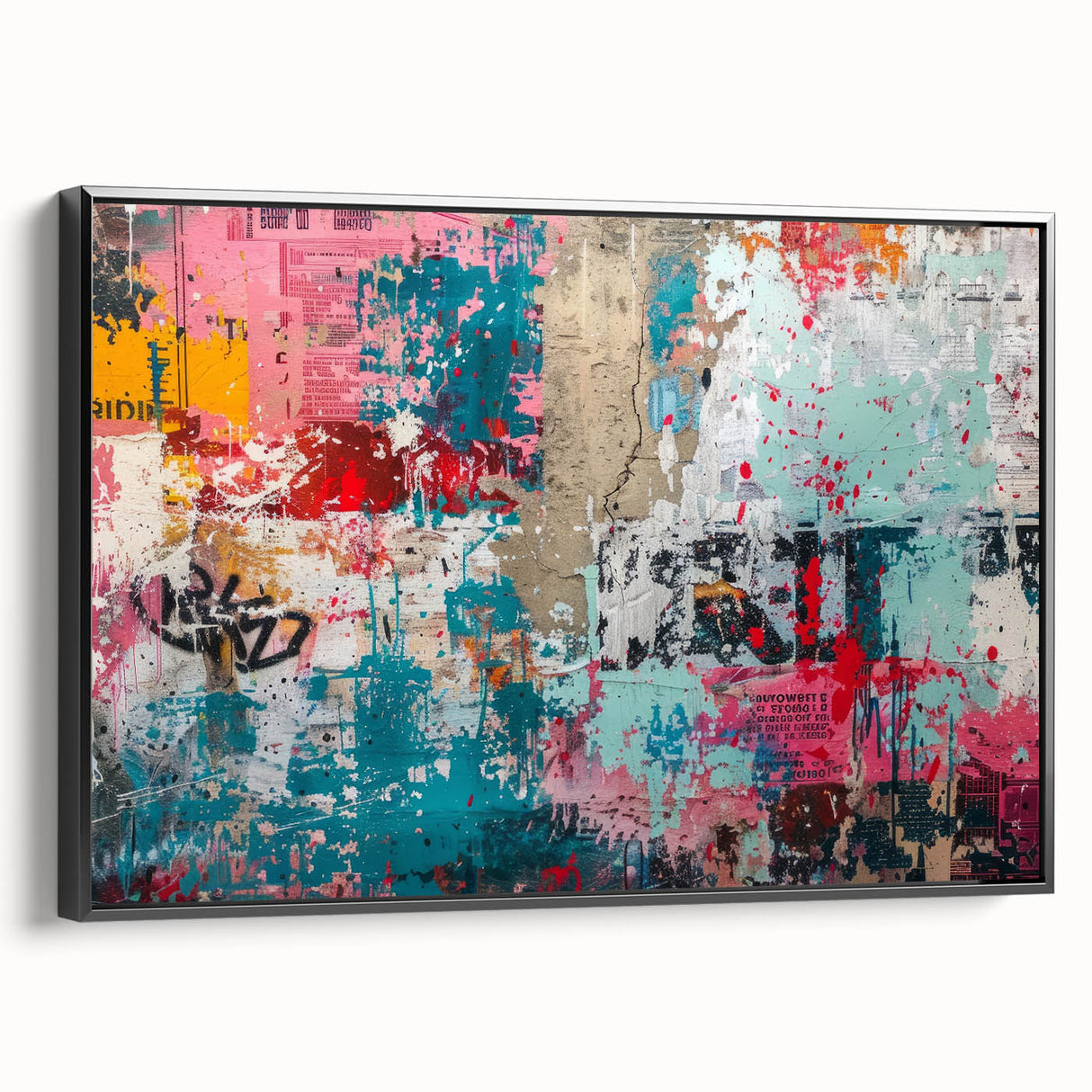 Black and white landscape art painting on framed canvas, featuring a serene tree scene, ideal for bedroom wall decor.