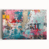 Large black and white abstract canvas print, ideal for kitchen wall art.