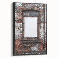 Black and white landscape art on framed canvas, featuring vintage poster style, ideal for bedroom decor.