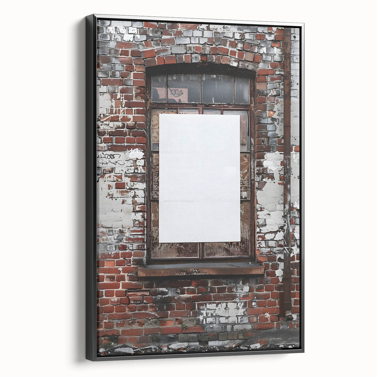 Black and white landscape art on framed canvas, featuring vintage poster style, ideal for bedroom decor.