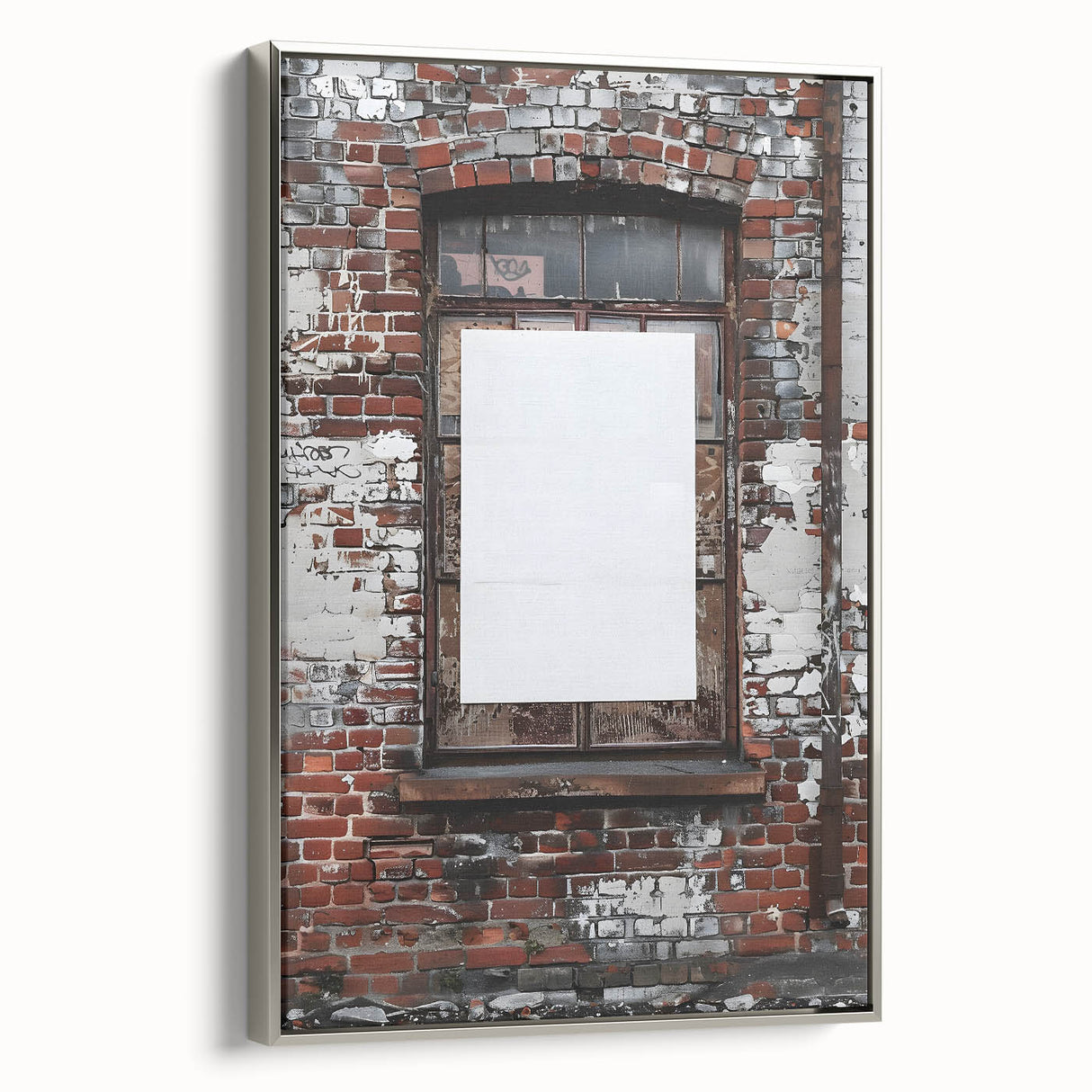 Framed canvas featuring a colorful landscape painting with vintage poster art style, ideal for enhancing black wall art.