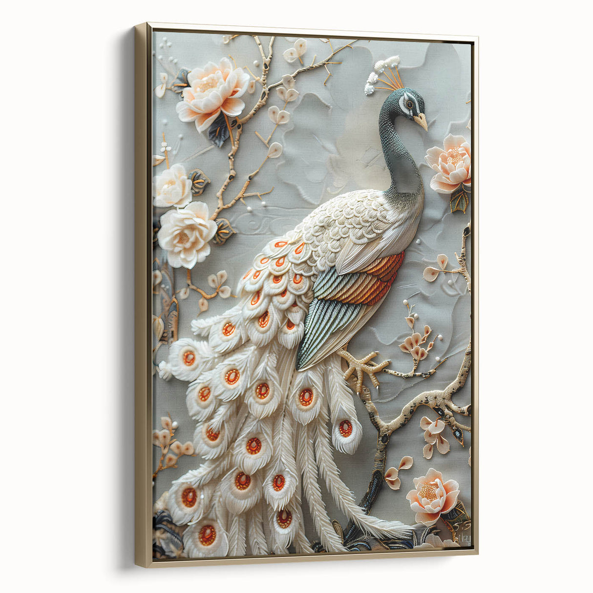Framed canvas art showcasing an elegant gold side view, perfect for adding a touch of sophistication to home decor. Ideal for art enthusiasts and interior designers.