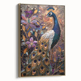 Framed canvas art piece showcasing an elegant gold design, viewed from the side, perfect for adding sophistication to home decor and enhancing interior aesthetics.