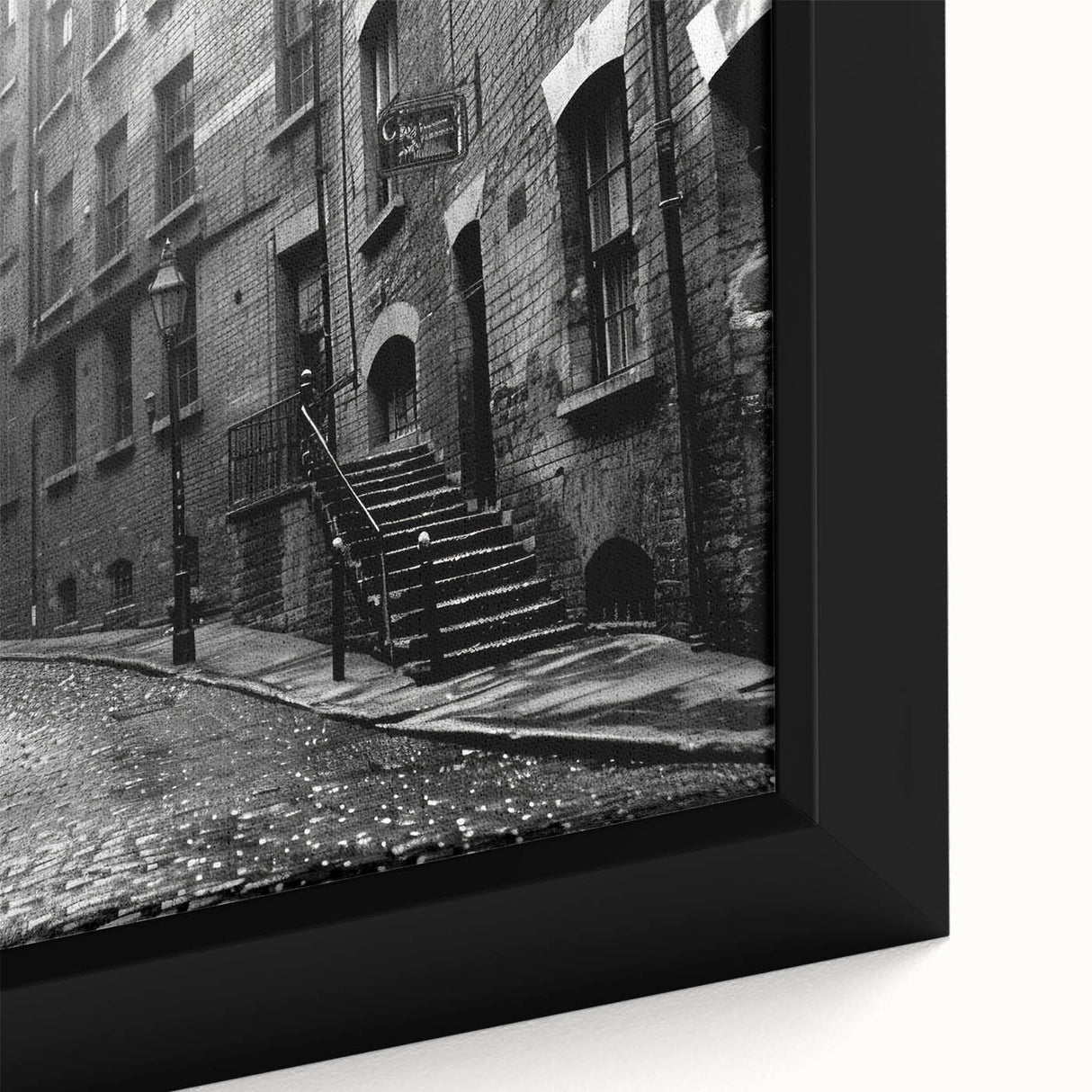 Extra large black wall art on framed canvas featuring colorful, textured abstract patterns, ideal for living room decor.
