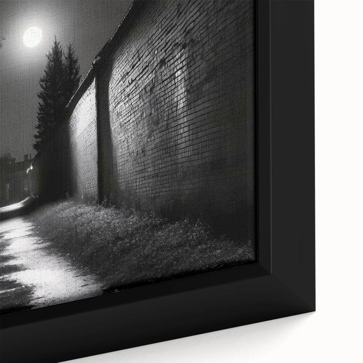 Close-up of black wall art featuring a textured, colorful abstract design on a framed canvas, ideal for living room decor.