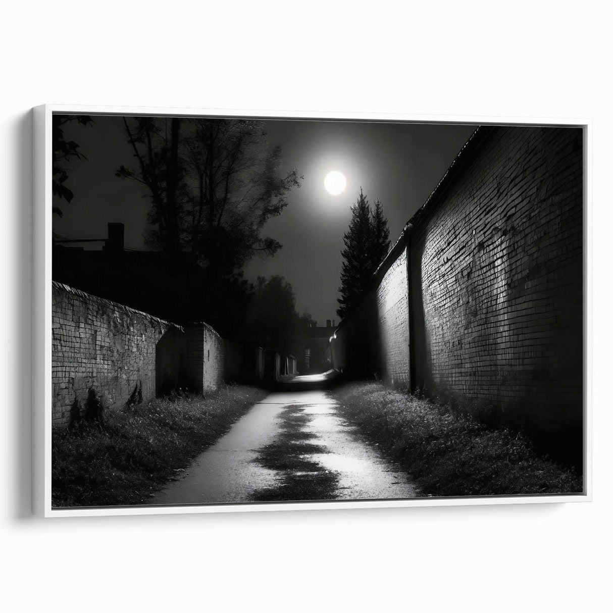 Extra large vintage poster art on framed canvas, featuring vibrant colorful art against a black background.