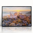 Large abstract wall art in muted gray and blue tones on a framed acrylic, suitable for modern living room decor.