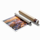 Extra large rolled canvas print featuring a floral art design in pastel shades, ideal for classy bathroom wall art.