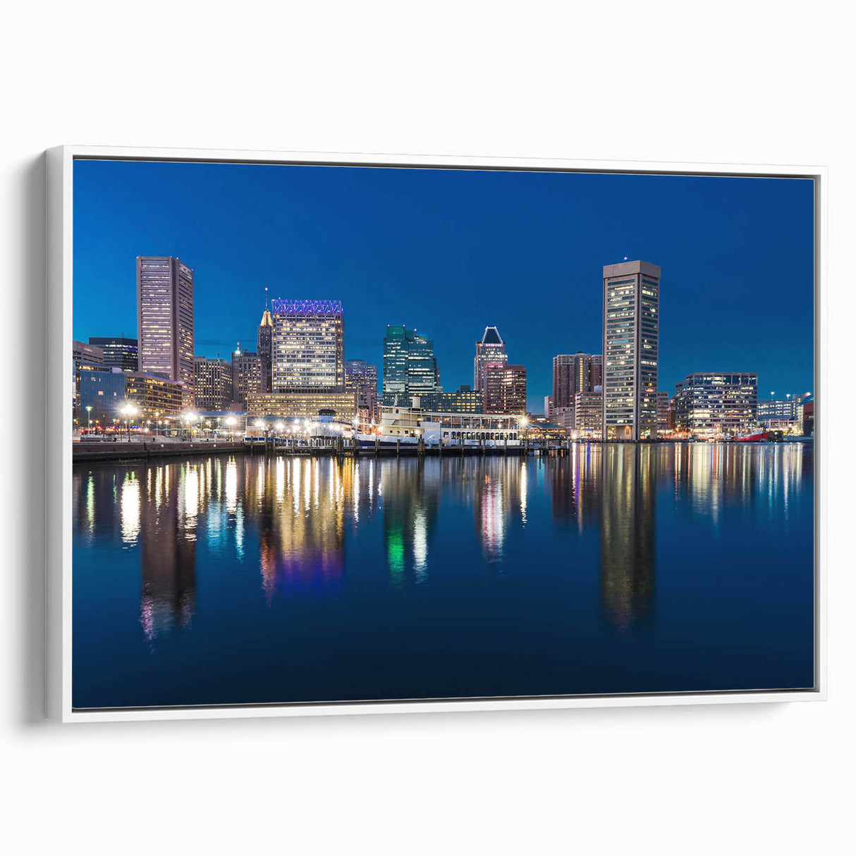 Vibrant Baltimore Skyline Art - Colorful Cityscape Wall Decor