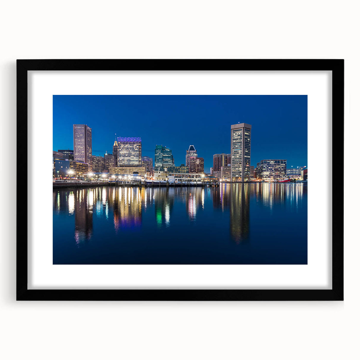Vibrant Baltimore Skyline Art - Colorful Cityscape Wall Decor