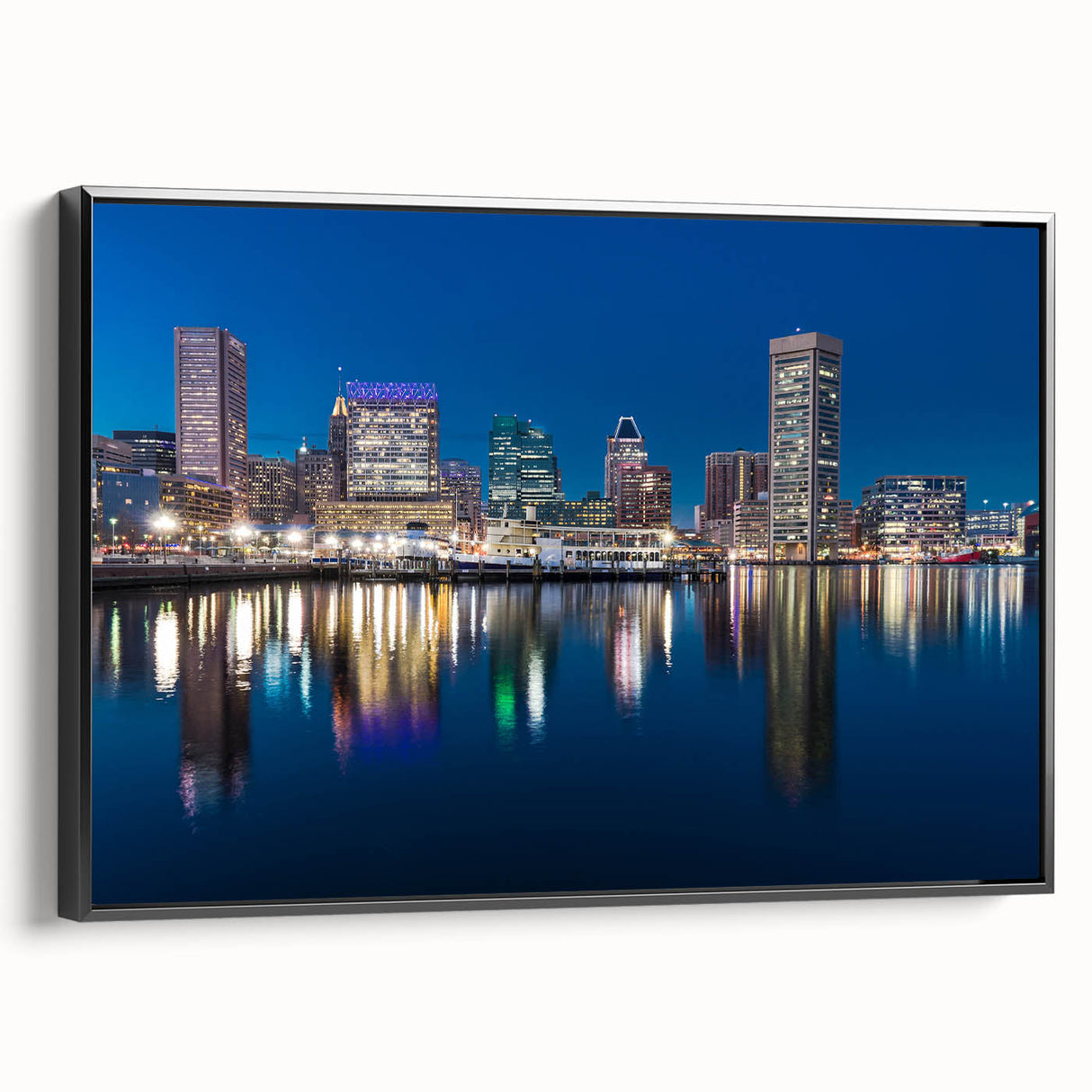 Vibrant Baltimore Skyline Art - Colorful Cityscape Wall Decor