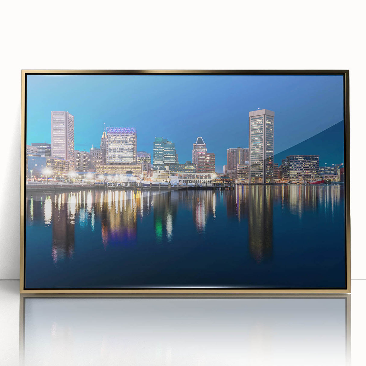 Vibrant Baltimore Skyline Art - Colorful Cityscape Wall Decor