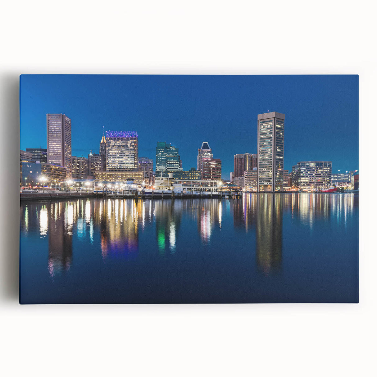 Vibrant Baltimore Skyline Art - Colorful Cityscape Wall Decor
