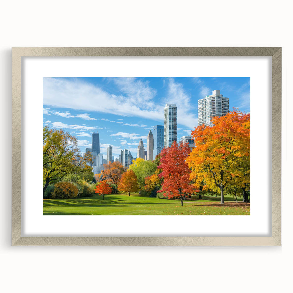 Textured abstract art print depicting a cityscape in muted gray and blue tones on canvas, suitable for bedroom wall decor.