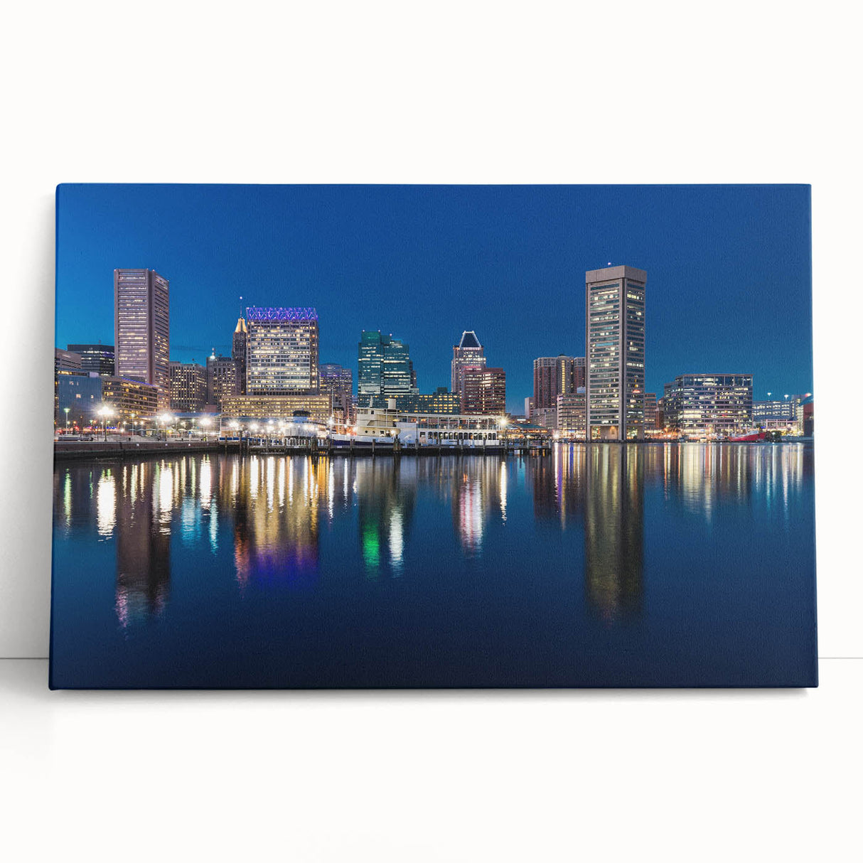 Vibrant Baltimore Skyline Art - Colorful Cityscape Wall Decor