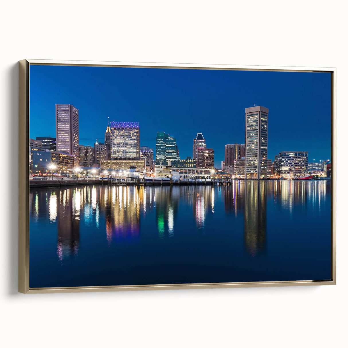 Vibrant Baltimore Skyline Art - Colorful Cityscape Wall Decor