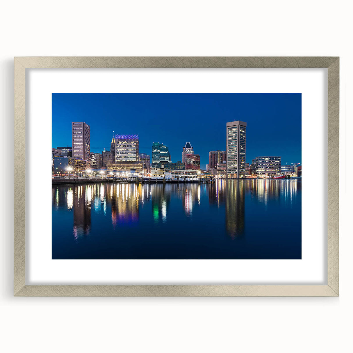 Vibrant Baltimore Skyline Art - Colorful Cityscape Wall Decor
