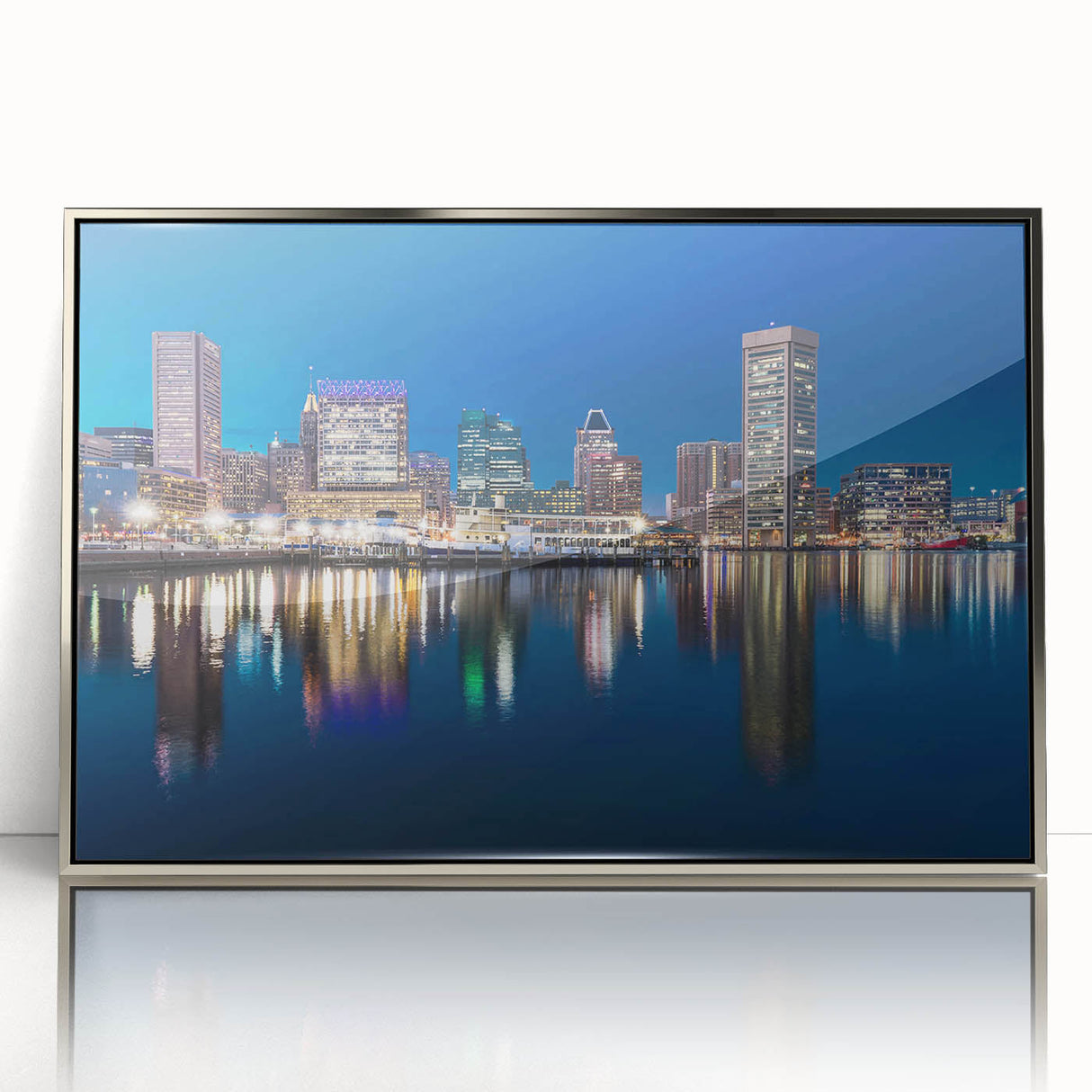 Vibrant Baltimore Skyline Art - Colorful Cityscape Wall Decor