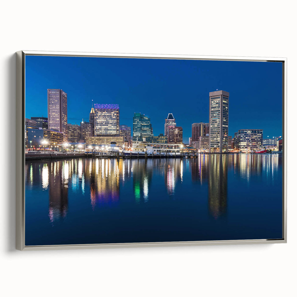 Vibrant Baltimore Skyline Art - Colorful Cityscape Wall Decor