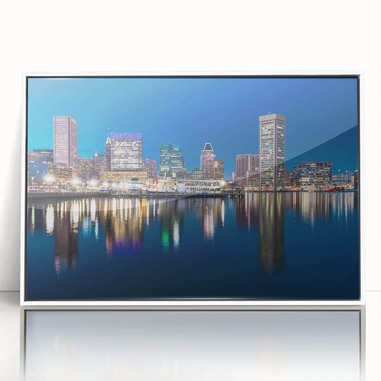 Vibrant Baltimore Skyline Art - Colorful Cityscape Wall Decor