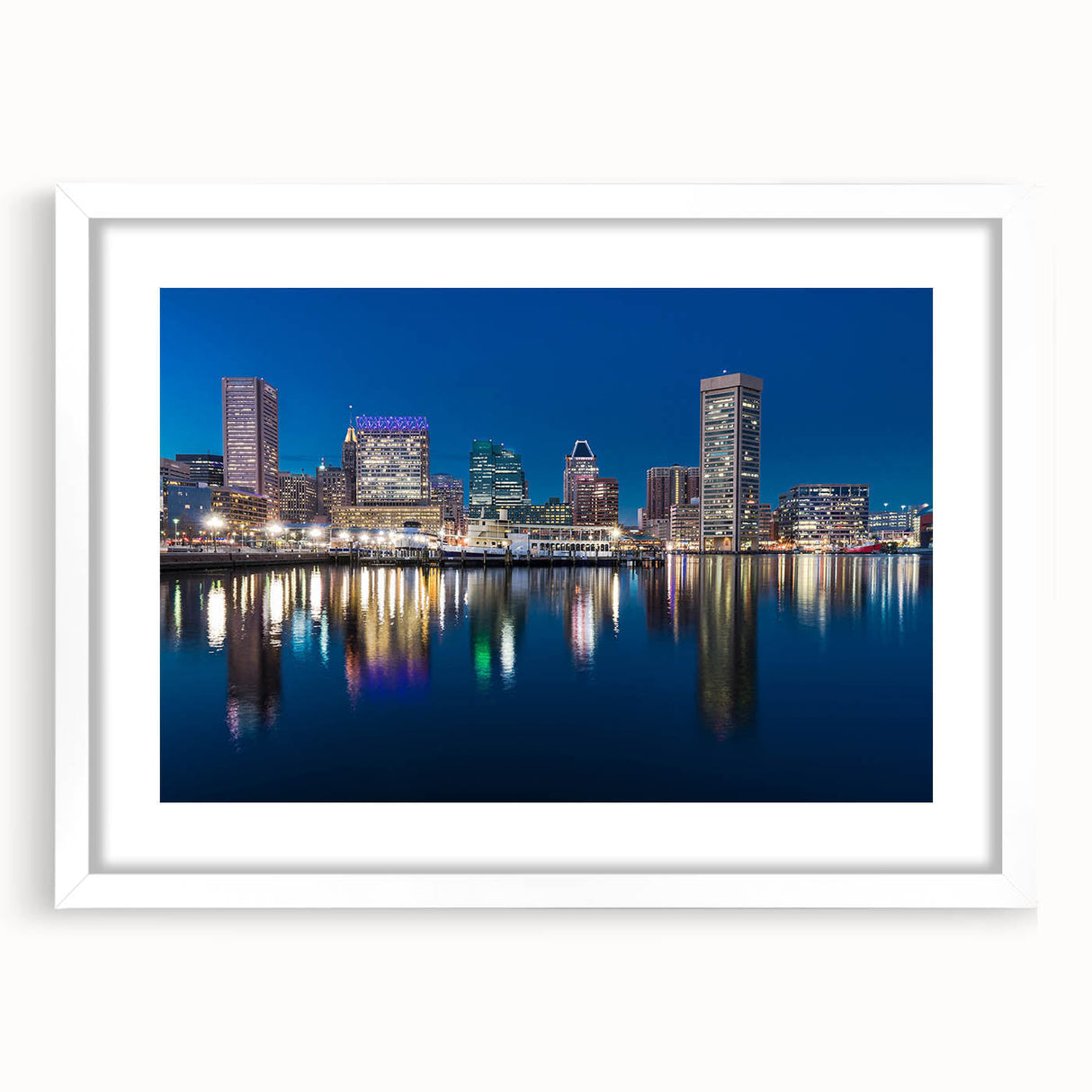 Vibrant Baltimore Skyline Art - Colorful Cityscape Wall Decor