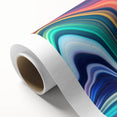 Vibrant Fluid Abstract Wall Art – Modern Teal and Blue Canvas Print