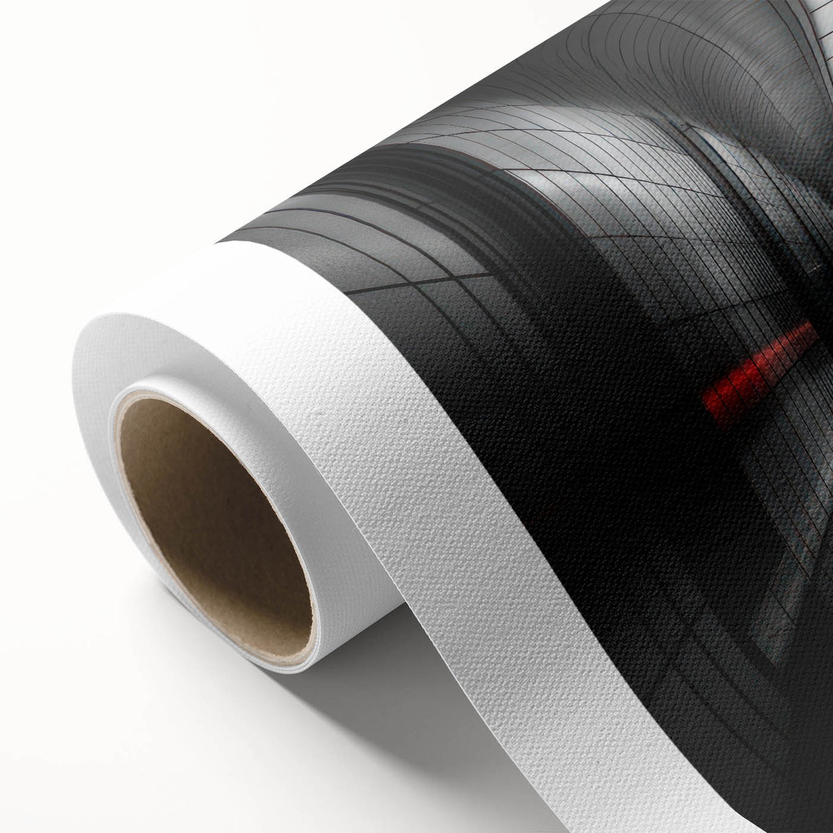 Minimalist Urban Landscape Wall Art – Modern Red Motion Print