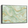 Upscale Abstract Art Collection – Mint Green & Gold Wall Decor