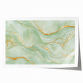 Upscale Abstract Art Collection – Mint Green & Gold Wall Decor