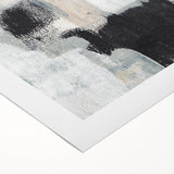 Earthen Harmony Abstracts - Textured Black & Beige Abstract Wall Art