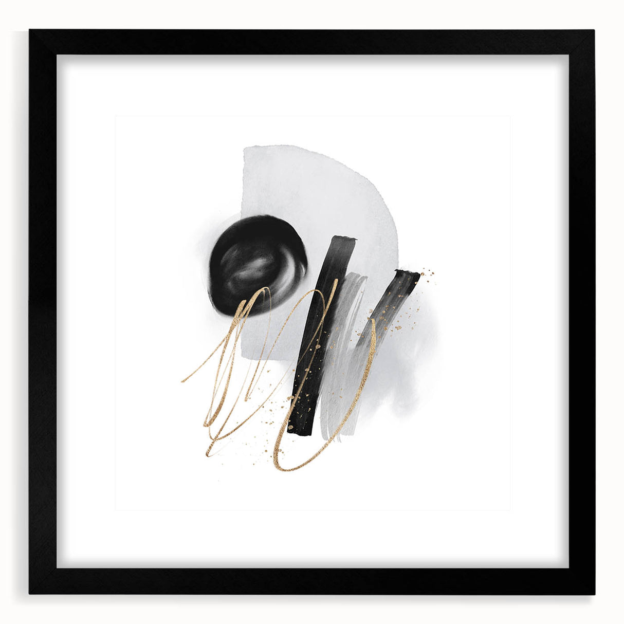 Abstract Geometric Framed Wall Art – Minimalist Urban Chic Design