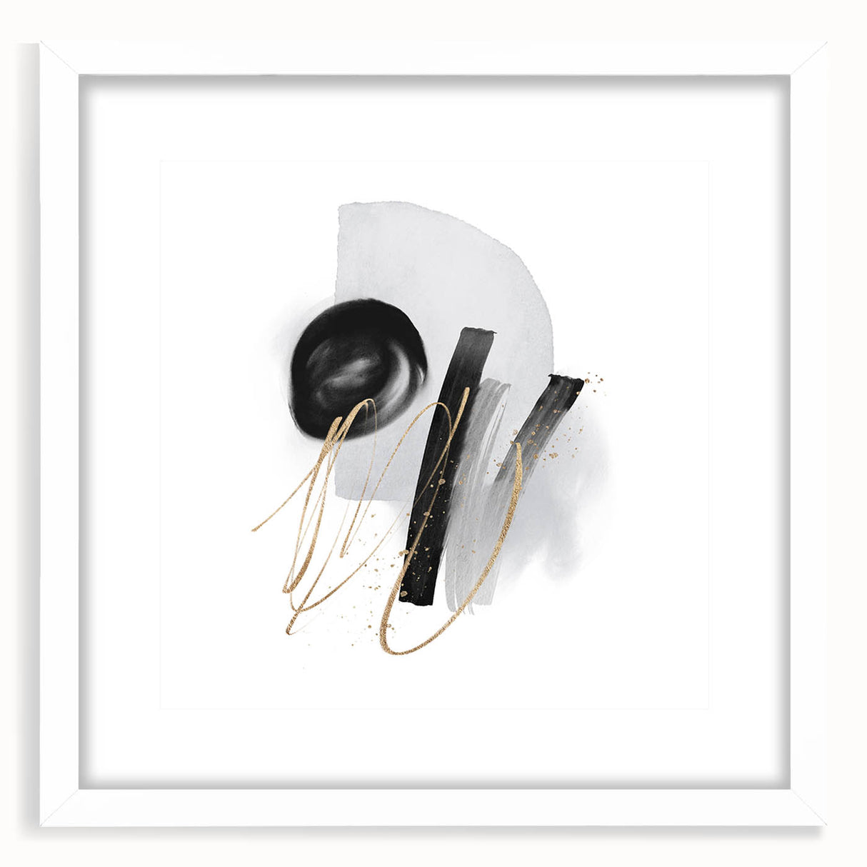 Abstract Geometric Framed Wall Art – Minimalist Urban Chic Design