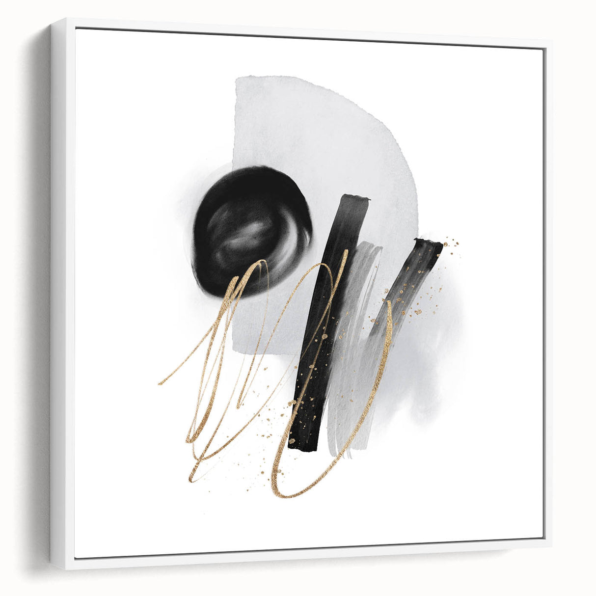 Abstract Geometric Framed Wall Art – Minimalist Urban Chic Design