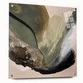 Modern Abstract Painting – Olive Green & Beige Earthy Wall Art