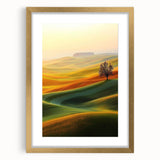 Golden Hills & Solitary Tree – Tranquil Landscape Art Prints