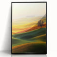 Golden Hills & Solitary Tree – Tranquil Landscape Art Prints