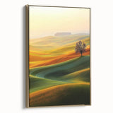 Golden Hills & Solitary Tree – Tranquil Landscape Art Prints
