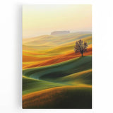 Golden Hills & Solitary Tree – Tranquil Landscape Art Prints