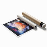 Modern Fluid Art Prints in Purple and Peach - Fluid Abstract Wall Art